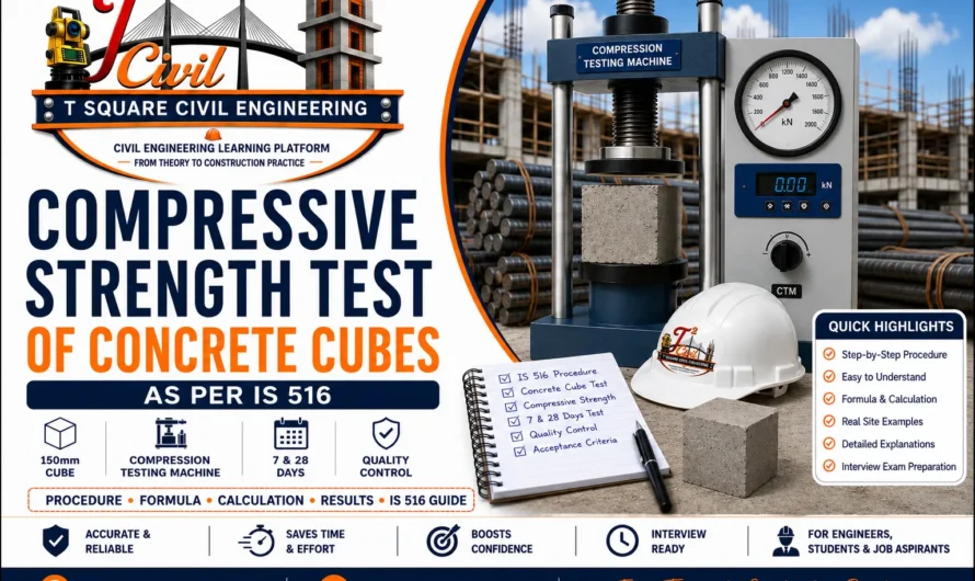 Compressive Strength Test of Concrete Cubes: Procedure, Formula, Calculation & IS 516 Guide