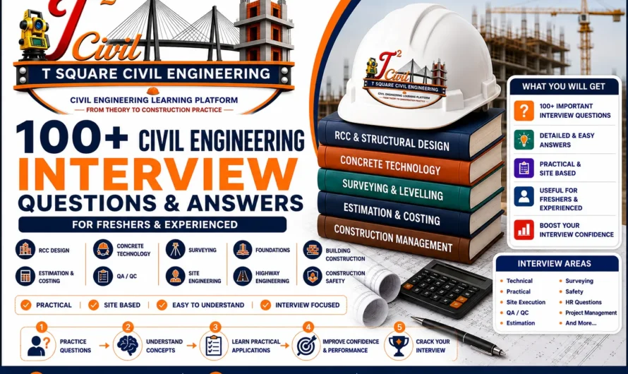 100 Civil Engineering Interview Questions and Answers 
