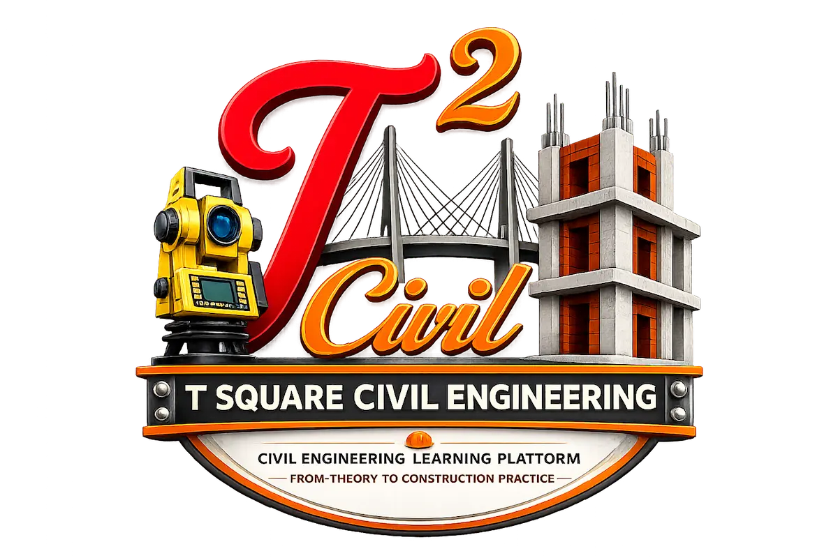 T Square Civil Engineering Logo – Surveying, Bridge and Structural Engineering Learning Platform