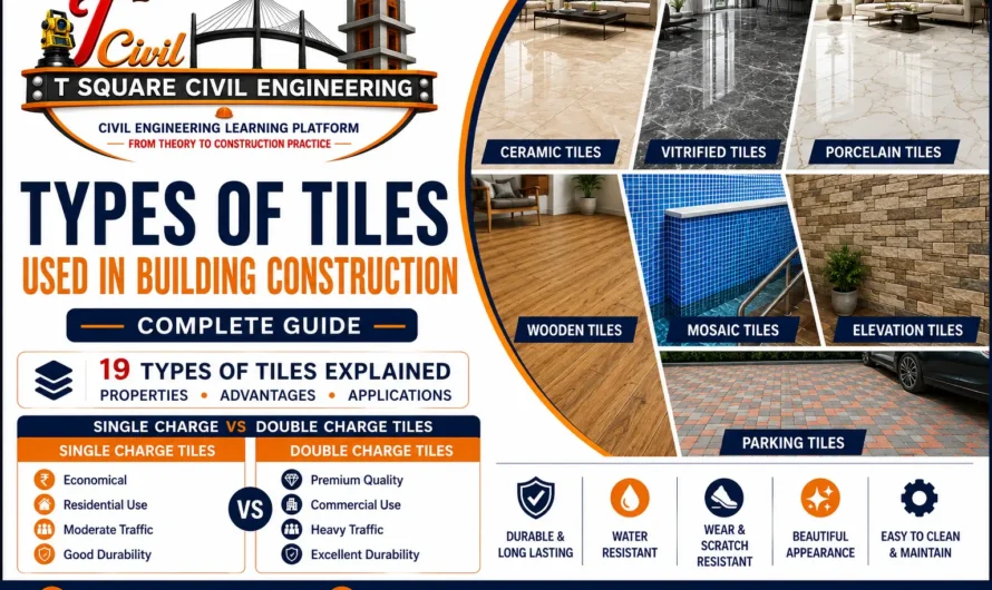 Types of Tiles Used in Building Construction