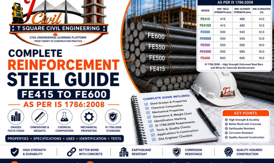 Complete Reinforcement Steel Guide: Fe415 to Fe600 as per IS 1786
