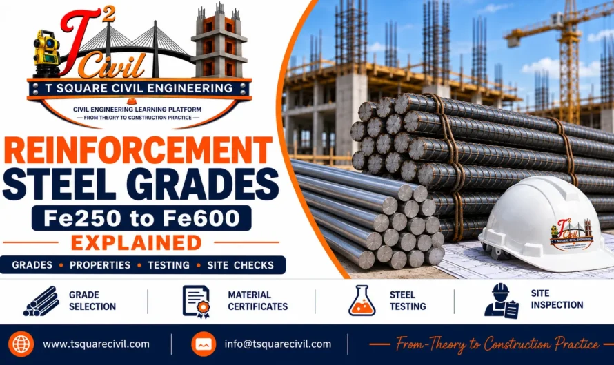 Reinforcement Steel Grades: Fe250 to Fe600, TMT Bars and Testing