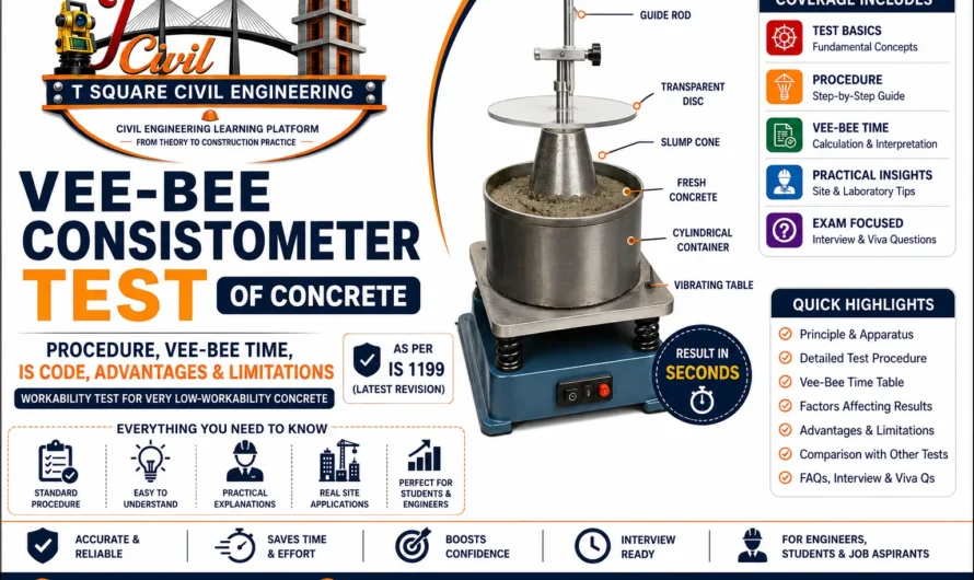 Vee-Bee Consistometer Test of Concrete | Procedure, Vee-Bee Time & IS 1199 Guide