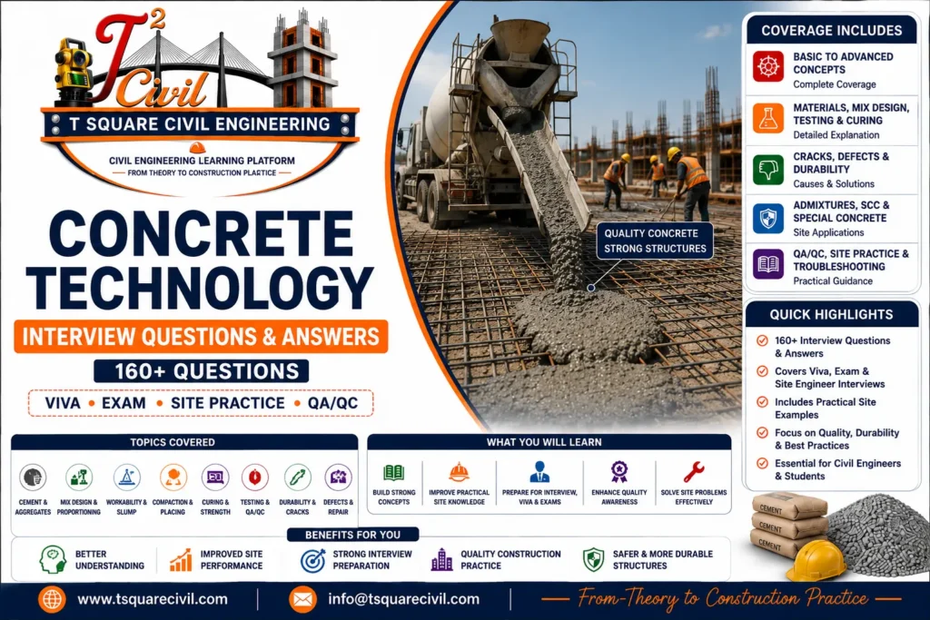 Concrete Technology Interview Questions and Answers for Civil Engineers