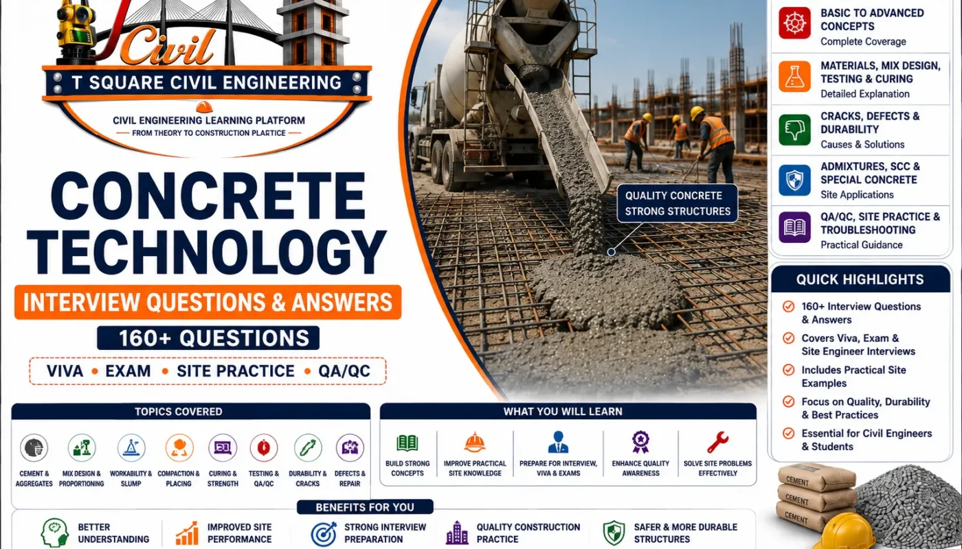Concrete Technology Interview Questions and Answers for Civil Engineers