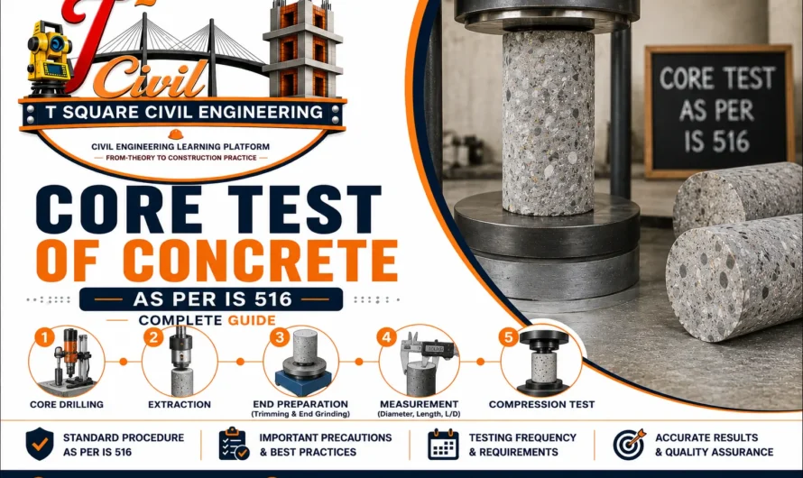 Core Test of Concrete – Procedure, IS Code, Calculation & Acceptance Criteria