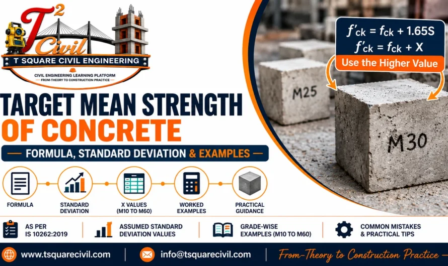 Target Mean Strength of Concrete: Formula, Standard Deviation & Examples