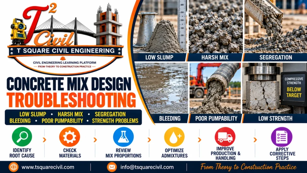 Lean concrete mix design for M5, M7.5 and M10 showing proportioning, water control, aggregate grading, batching and trial procedure