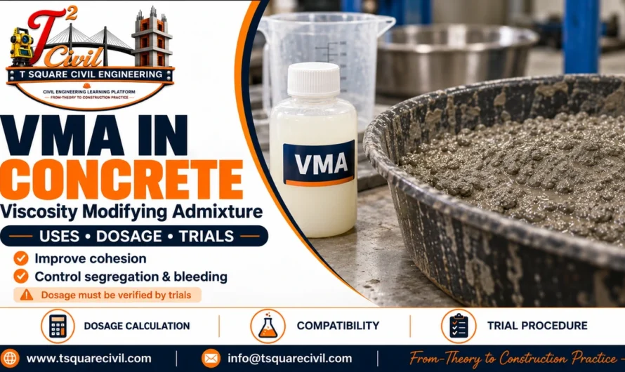 Viscosity Modifying Admixture (VMA) in Concrete: Uses, Dosage Calculation, Compatibility & Trial Procedure